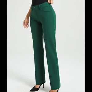 Betabrand Women’s Dress Pants Medium Forest Green